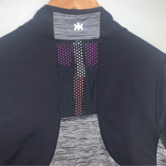 Kyodan Workout Jacket Women's Size Medium Black Peach Full Zip Mesh Lightweight - Picture 7 of 9
